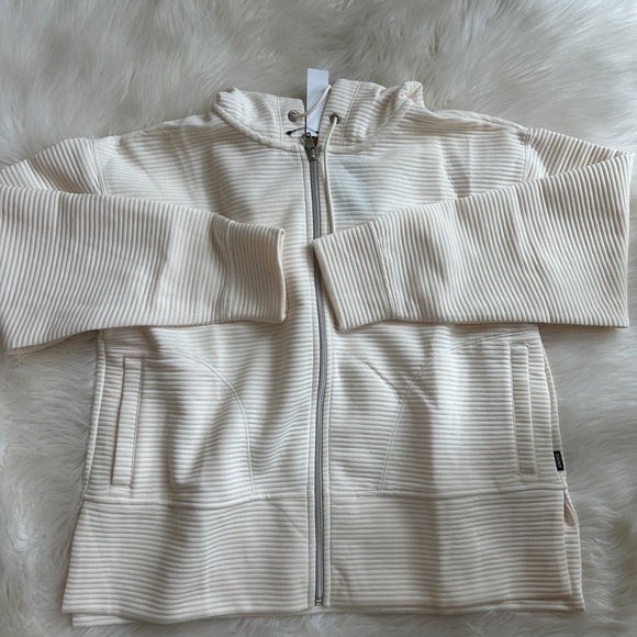 Dkny Tops - New! DKNY Off-White Ribbed Hoodie